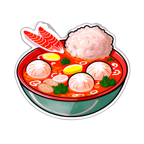 천즈 어묵탕 스티커 디자인