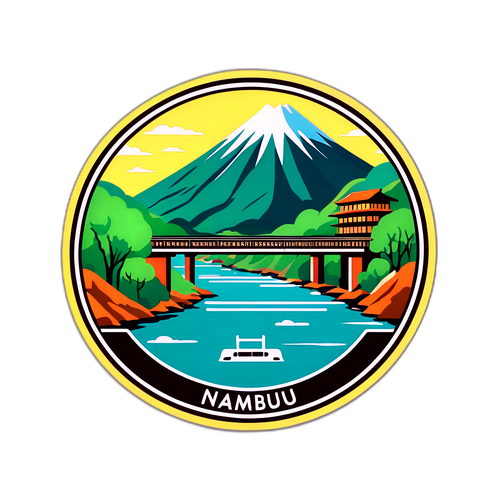 南武線の風景を描いた懐かしいデザインステッカー