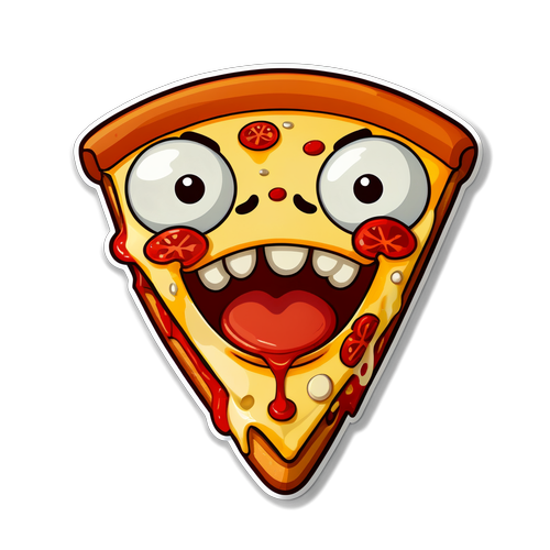 Happy Pepperoni Pizza Slice
