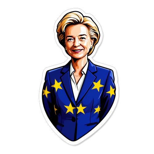 Ursula von der Leyen: Symbol för Europeisk Enhet i Stil – Se Klistermärket Som Förändrar Hur Vi Ser på EU!