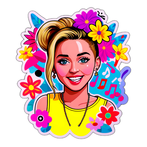 Sticker Vivace e Giocoso di Miley Cyrus