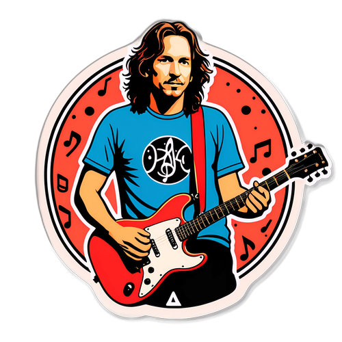 Vintage-Style Sticker of Matt Cameron