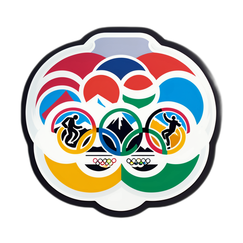 Adesivo ispirato alle Olimpiadi Invernali 2026