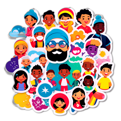 生活を楽しむ多様なライフスタイルを表現したインスピレーショナルステッカー