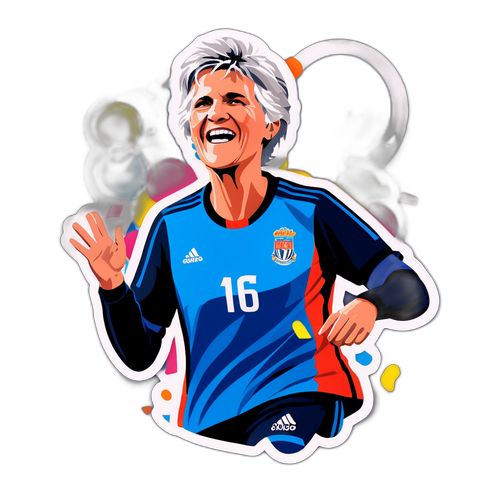 Pia Sundhage Firar Mål med Konfetti