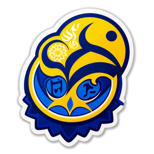 Stiker Al Nassr dengan Reka Bentuk Minimalis