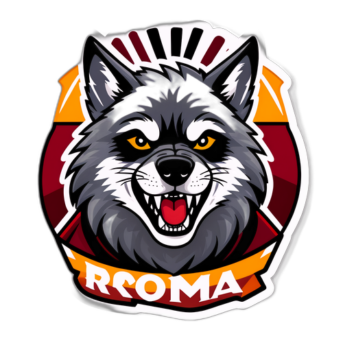 Sticker ya Mbwa Mwitu wa AS Roma