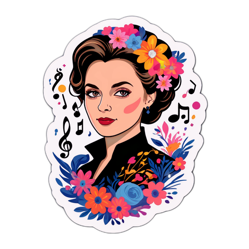 Návrh samolepky s portrétem Heleny Vondráčkové