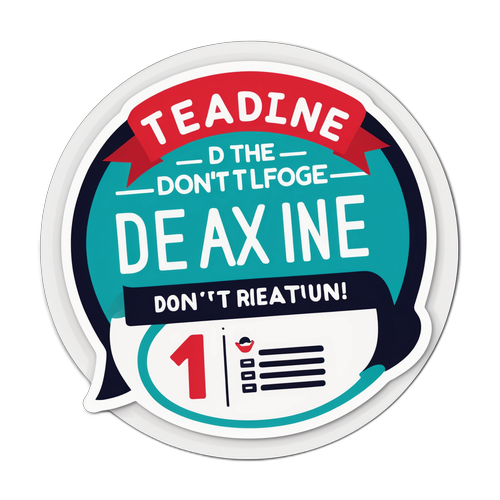 세금 신고 마감일 스티커