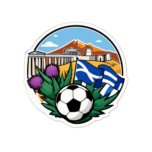 Alama za Ikonik za Ugiriki na Thistle ya Scotland