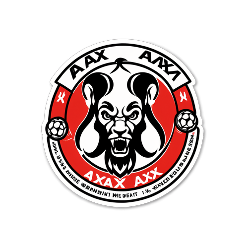 Ajax Logo Sticker met Slogan 'We are Ajax!'