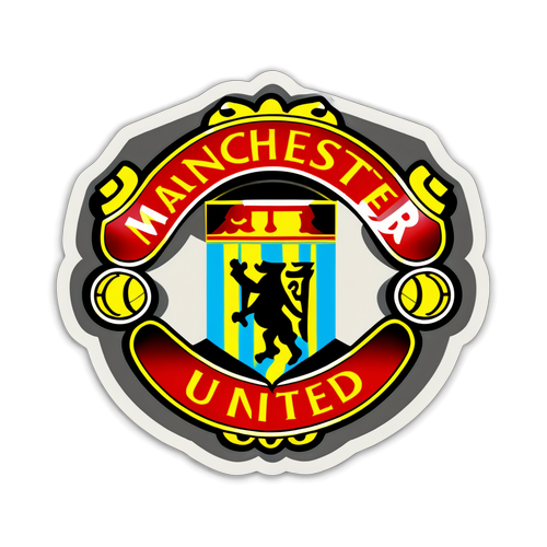 Retro Naklejka z Herbem Manchesteru United