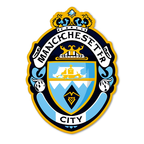 Diseño de adhesivo para aficionados del Manchester City