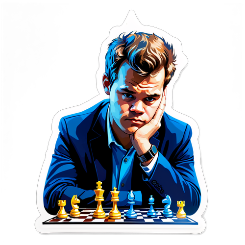 Magnus Carlsen am Schachbrett