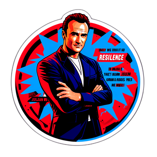 Julian McMahon Helteklædte Klistermærke