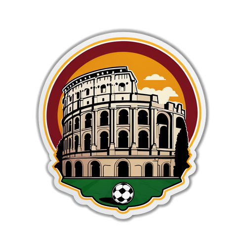 Stiker AS Roma Melawan Lecce