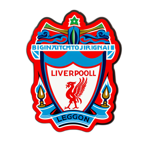 מדבקת כדורגל מהודרת עם סמלי ליברפול וברייטון