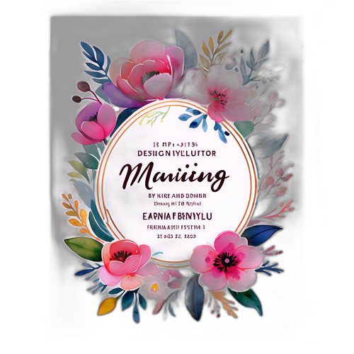 Blomstrende Bryllupsinvitasjon Sticker
