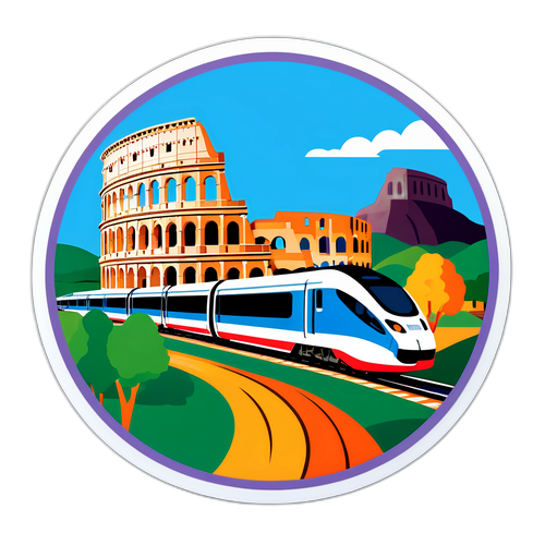 Treno Trenitalia nella Campagna Italiana