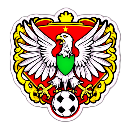 Sticker ya Tai ya Uwanja wa Soka wa Kipolishi na Coat ya Silaha ya Moldovia