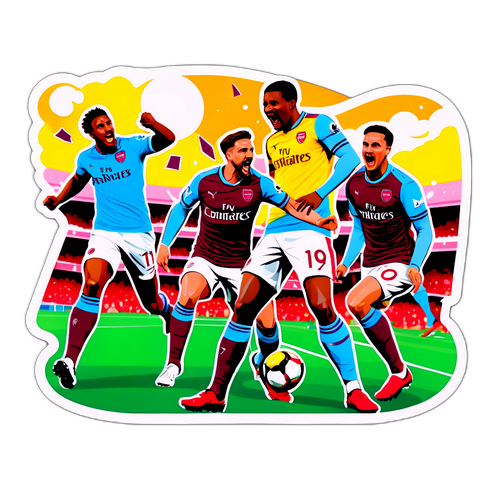 Muundo wa Sticker wa Mechi ya Arsenal vs Aston Villa