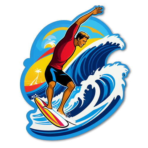 Ride the Wave of Glory: Discover the Ultimate Surfing Olympics Sticker!