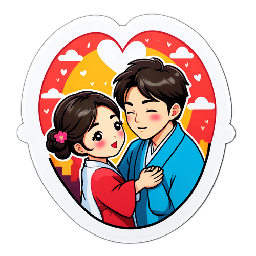 韓国ドラマの名場面を再現したステッカー