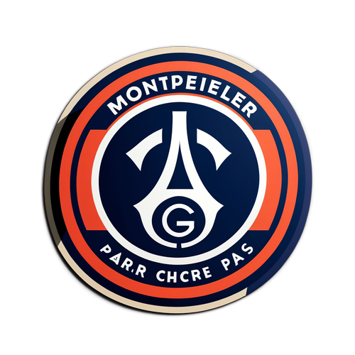 Minimalista tervezés Montpellier és PSG logójával