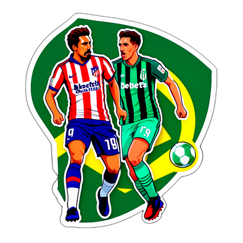 Sticker ya Kuonyesha Mkutano wa Real Betis na Atlético Madrid