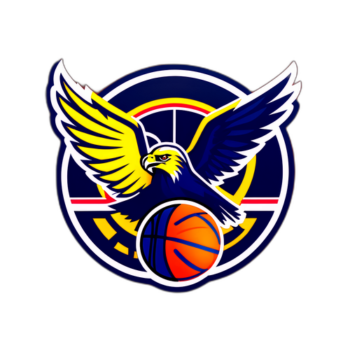 Artistikong Pagsasama ng Mga Logo ng Hawks at Pacers