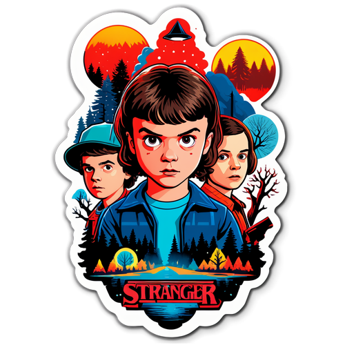 Sticker na Inspirado ng Stranger Things