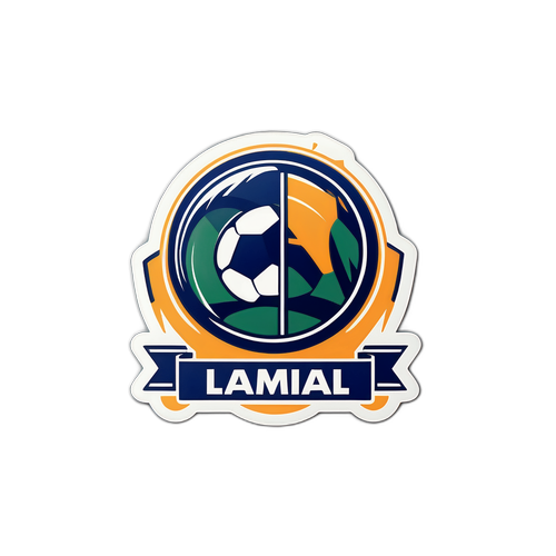 Şık Tasarım: Lamine Yamal'ın Favori Takımının Renkleriyle Futbol Temalı Sticker