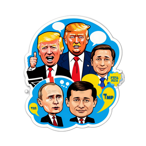 Caricatura Politica di Putin, Trump e Zelensky