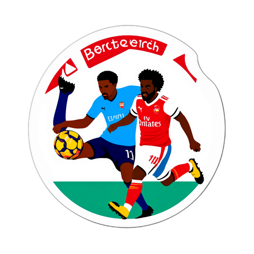 베레포드와 아스널의 경기 순간 스티커