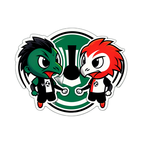 Penggambaran Pedang Pemain Mascot Werder vs Eintracht Frankfurt