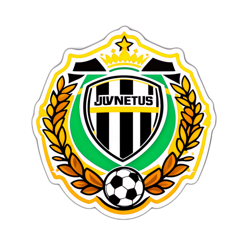 Firande av Juventus med fotboll och evig kupa