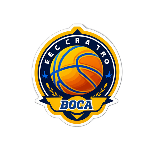 Sticker de Baloncesto con Logos de Ferro y Boca