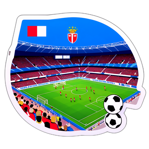 Sticker Sân Vận Động Với Màn Trận San Marino vs Austria