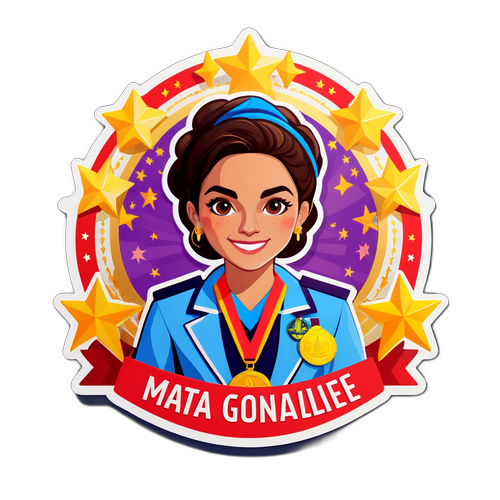 Sticker de Marta González con Medallas y Premios