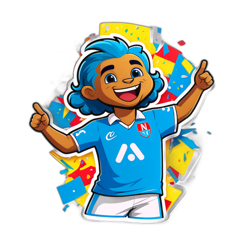 Napoli-mascoten firar mål