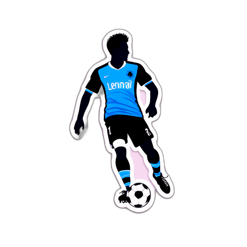 Sticker 'Lennart Karl' mit Fußballspieler-Silhouette