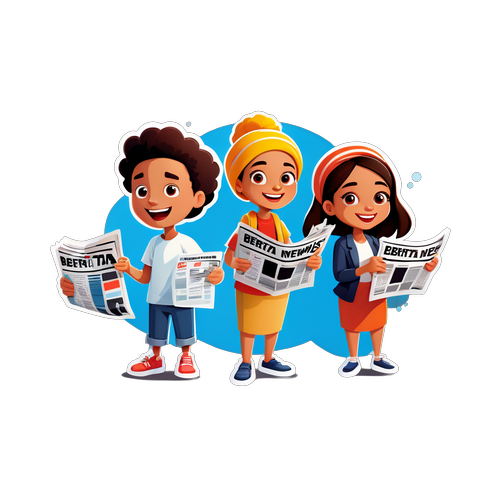 Ilustrasi Karakter Kartun 'Berita'