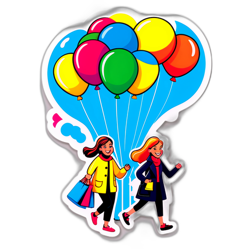 Farverig repræsentation af Amager Centret som en sjov shoppingoplevelse