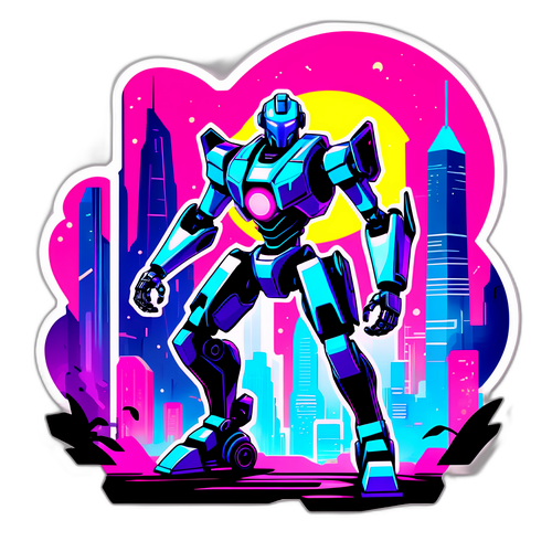Robot Mech in Futuristic City
