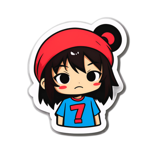 ユータ・タブセのプレー姿のカートゥーンスタイルステッカー