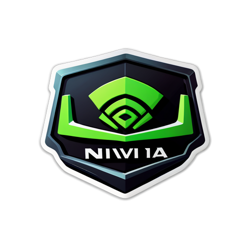 Futuristische 3D Nvidia Sticker