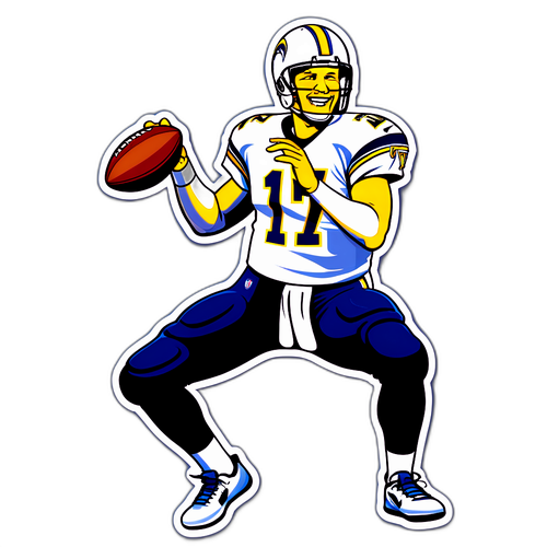 Sportlicher Aufkleber mit Philip Rivers