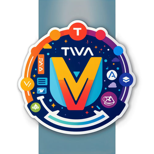 Autocollant stylisé du logo TVA Nouvelles