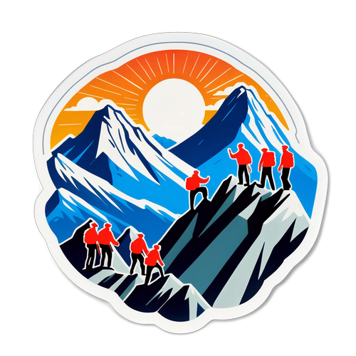 攀登泰山的登山者