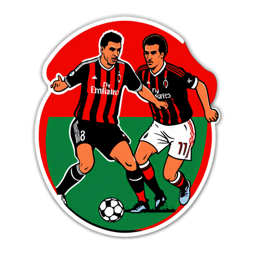 Jugador de AC Milan Driblando Rivales